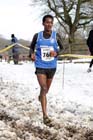 Weynay Ghebresilasie (Sunderland Harriers) on his way to winning the junior mens Northern Cross Country Championships.